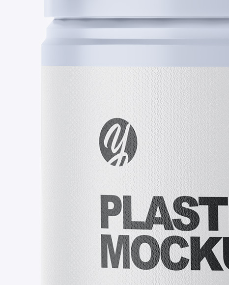 Matte Plastic Jar w/ Box Mockup