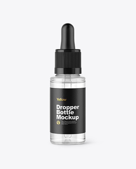 Clear Glass Dropper Bottle Mockup