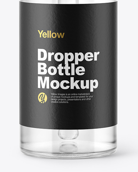 Clear Glass Dropper Bottle Mockup Clear Glass Dropper Bottle Mockup