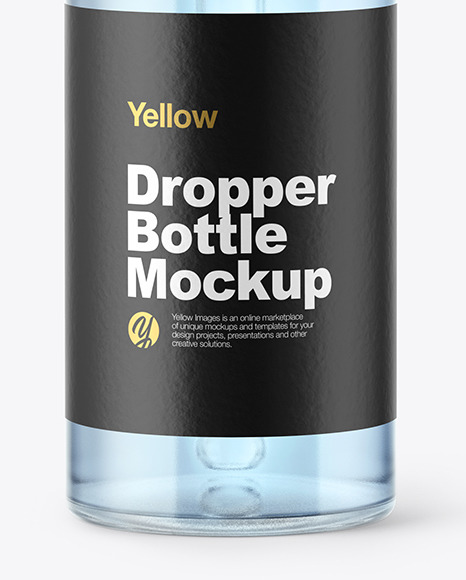 Clear Glass Dropper Bottle Mockup