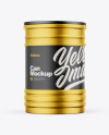 Matte Metallic Can Mockup