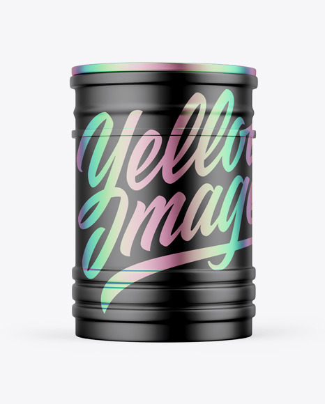 Matte Metallic Can Mockup