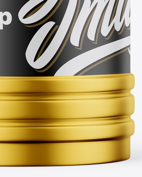 Matte Metallic Can Mockup