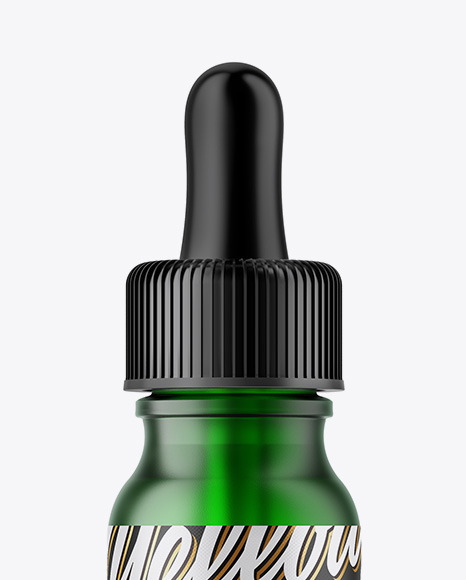 15ml Frosted Green Glass Dropper Bottle