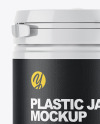 Glossy Plastic Jar w/ Glossy Box Mockup