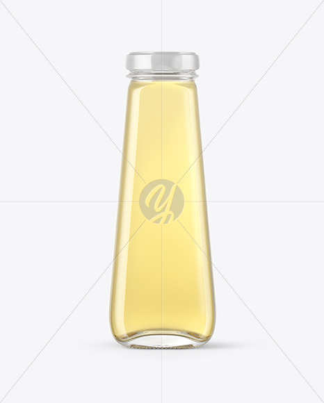 Clear Glass Bottle with Grape Juice Mockup