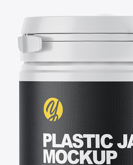 Plastic Jar w/ Kraft Box Mockup