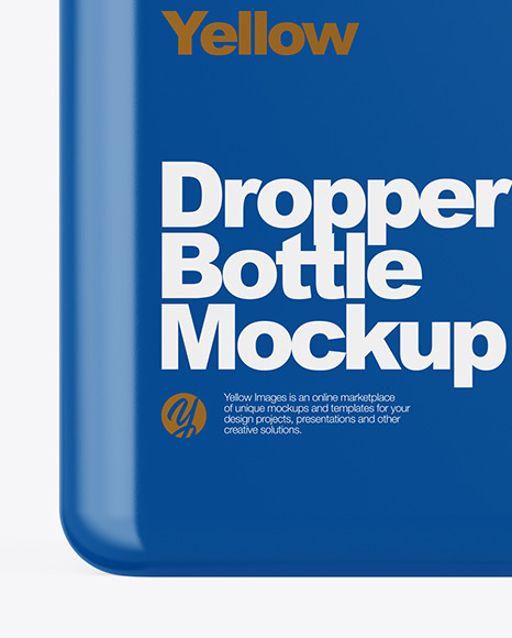 Glossy Dropper Bottle Mockup