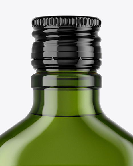 Green Glass Bottle Mockup