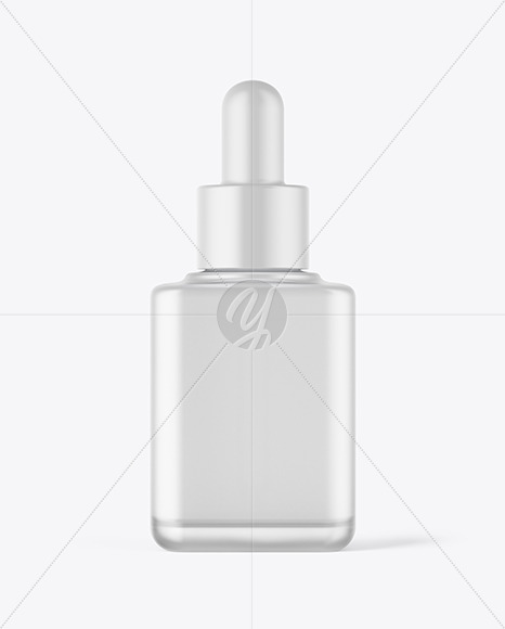 Frosted Glass Dropper Bottle Mockup