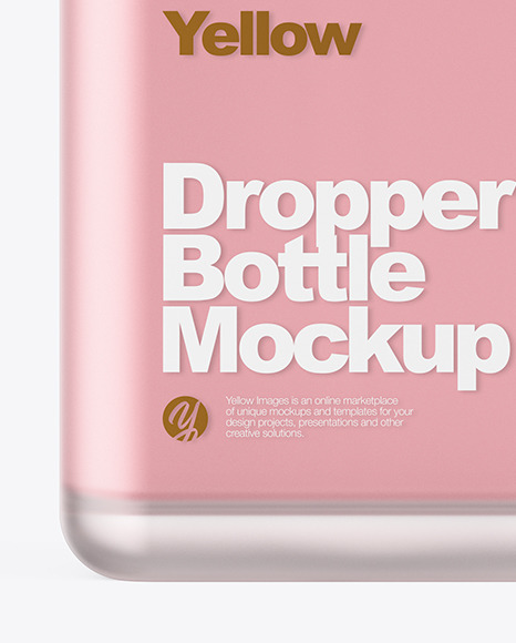 Frosted Glass Dropper Bottle Mockup