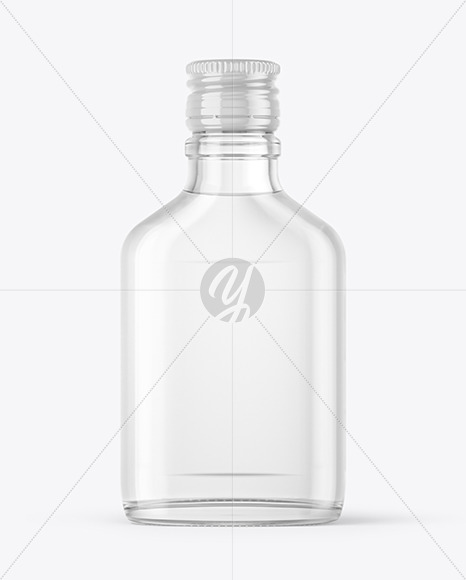 Clear Glass Vodka Bottle Mockup