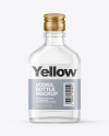 Clear Glass Vodka Bottle Mockup