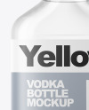 Clear Glass Vodka Bottle Mockup