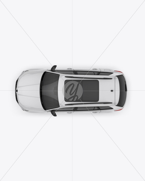 SUV Crossover Car Mockup - Top View