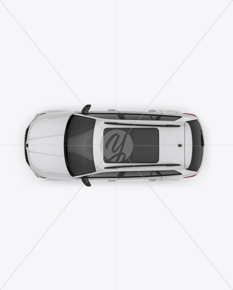 SUV Crossover Car Mockup - Top View