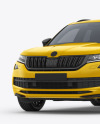 SUV Crossover Car Mockup - Front Half Side View