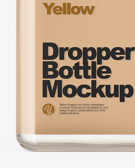 Clear Glass Dropper Bottle Mockup