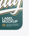 Square Label With Rope Mockup