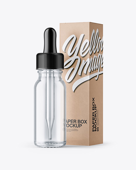 15ml Clear Glass Dropper Bottle W/ Kraft Box