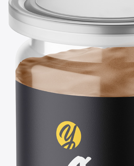 Jar with Cocoa Powder Mockup