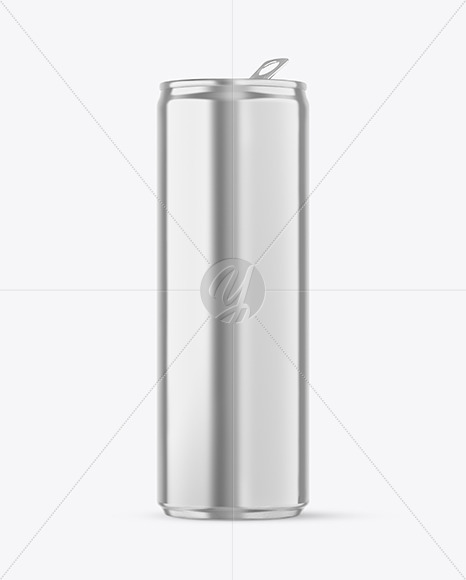 Metallic Aluminum Drink Can Mockup