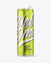Metallic Aluminum Drink Can Mockup