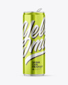 Metallic Aluminum Drink Can Mockup