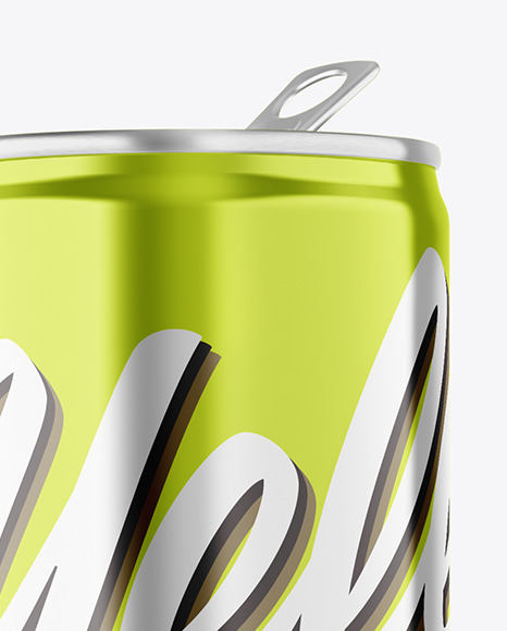 Metallic Aluminum Drink Can Mockup