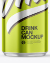 Metallic Aluminum Drink Can Mockup