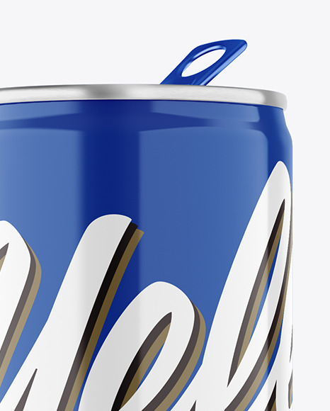 Glossy Aluminum Drink Can Mockup