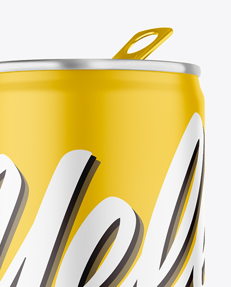 Matte Aluminum Drink Can Mockup