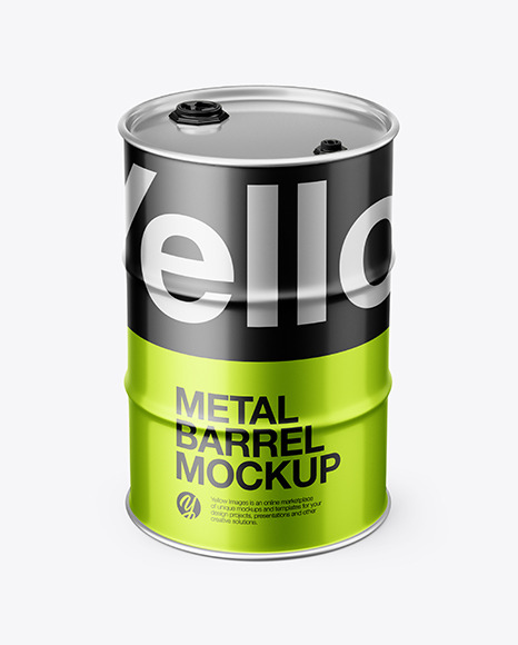 Metallic Barrel Mockup