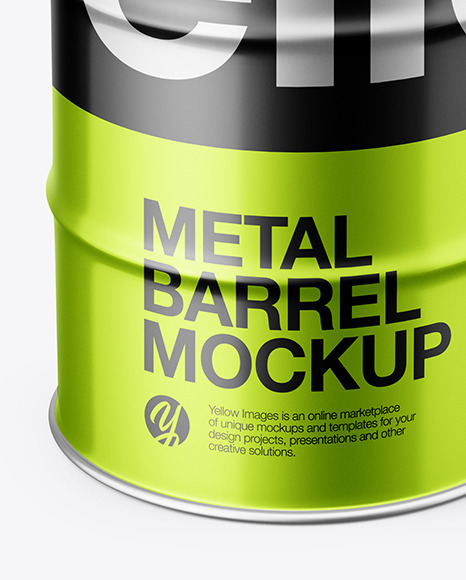 Metallic Barrel Mockup