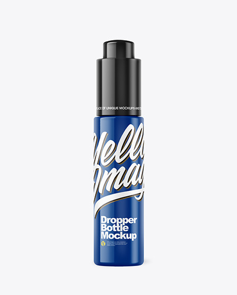 Glossy Dropper Bottle Mockup