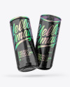 Two Glossy Cans Mockup