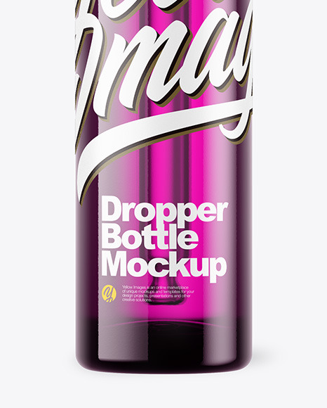 Purple Dropper Bottle Mockup