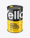 Glossy Metal Barrel Mockup