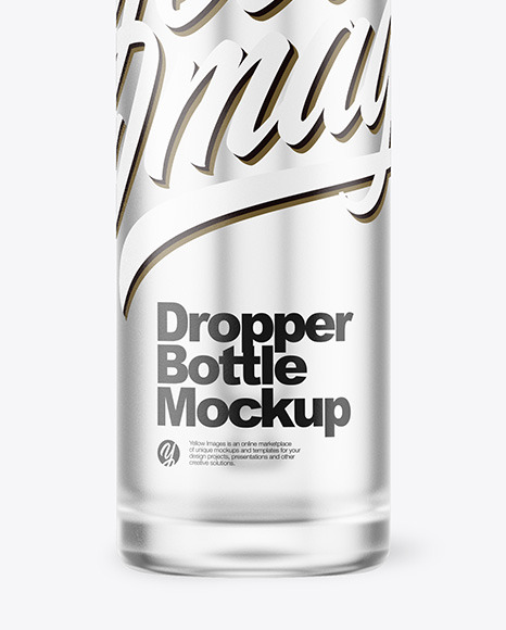 Frosted Dropper Bottle Mockup