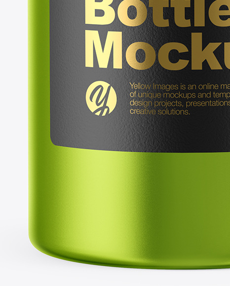 Metallic Bottle Mockup