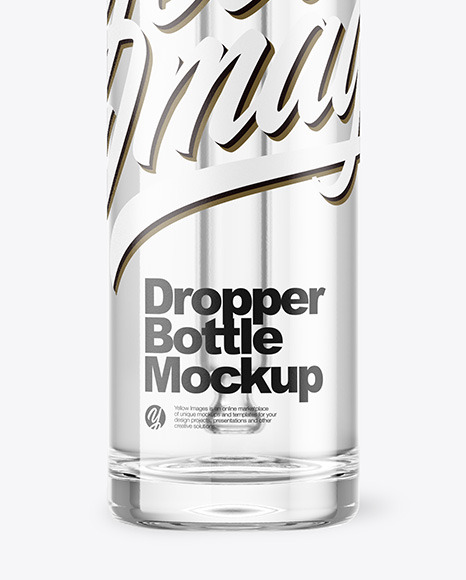 Clear Glass Dropper Bottle Mockup