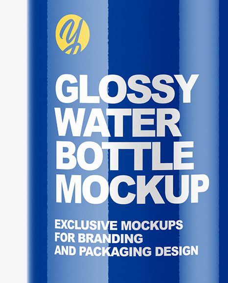 Glossy Water Bottle Mockup