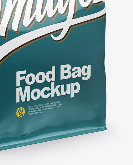 Glossy Food Bag Mockup