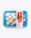 Plastic Tray With Champignon Mockup