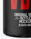 Vodka Bottle in Paper Wrap Mockup