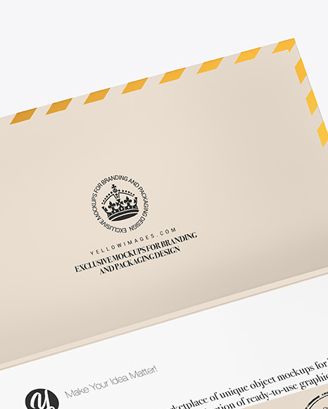 Opened Paper Envelope Mockup