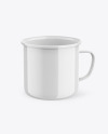 Glossy Enamel Cup Mockup