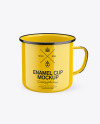 Glossy Enamel Cup Mockup