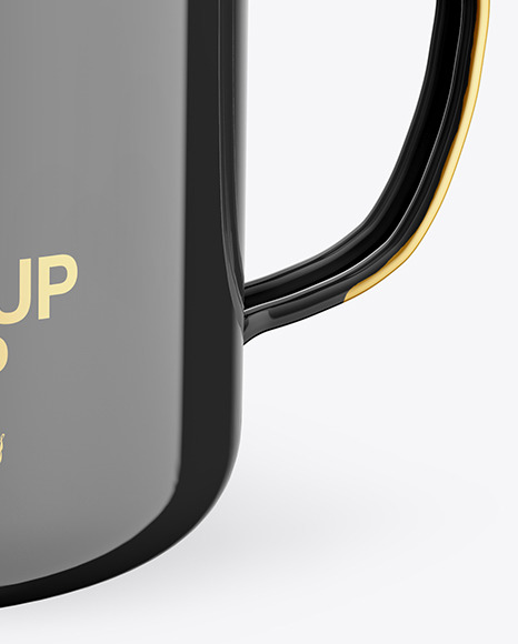 Glossy Enamel Cup Mockup