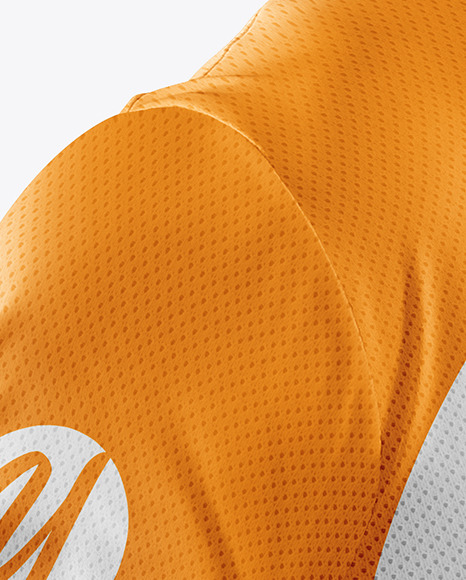 Men’s Jersey with Eyelet Mesh Fabric Mockup